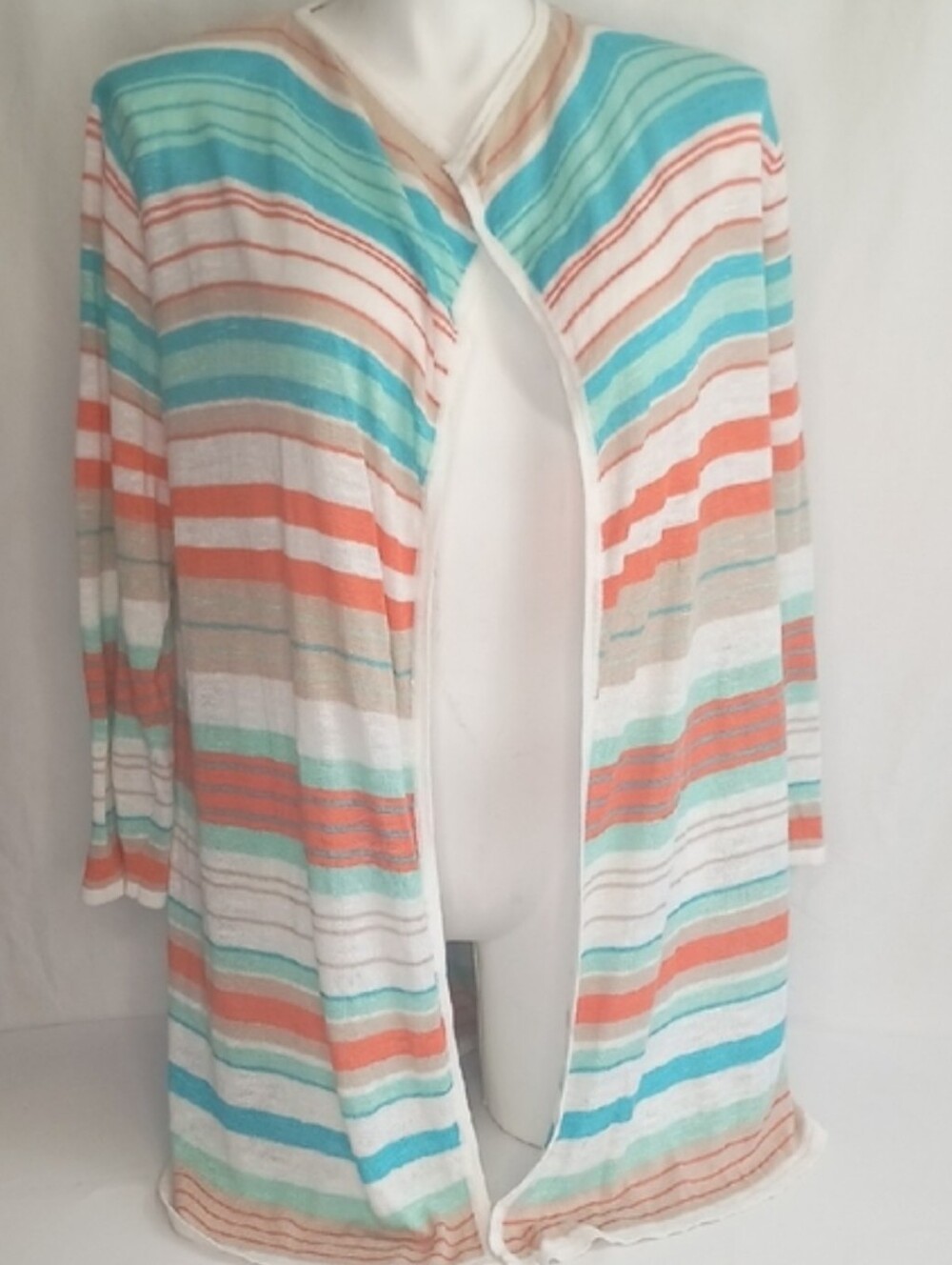 Women's Size XL Swim Cover Up Linen Resort wear Vacation Beach Sun Protection - Picture 2 of 11